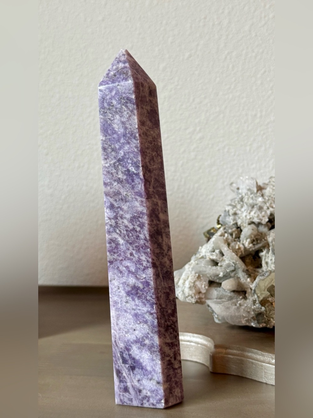 Large Lepidolite Tower - Picture 2 of 13